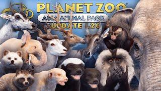  Asia Animal Pack & Update 1.20 for Planet Zoo | Full Overview | All Morphs, Props, & More!