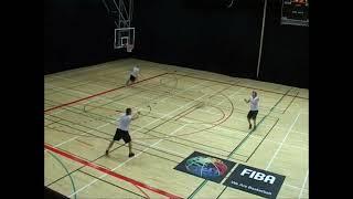 Basketball 3 on 0 Basket Cut Rotation Drill