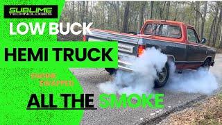 Low Buck Hemi Truck Smokes it up! Swapped and Ready