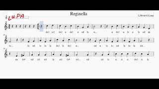 Reginella (Canzone Napoletana) - Flauto dolce - Note - Spartito - Karaoke - Canto - Instrumental