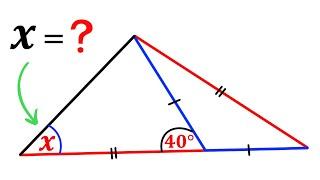 Can you find the angle X? | Think outside the box | #math #maths #geometry