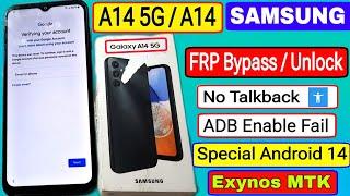 Samsung A14 5G/ A14 FRP Bypass Android 14 Without PC || Latest Trick 2024 || Talkback Not Working