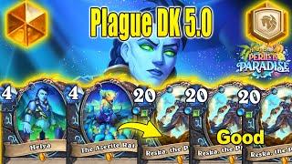 New Plague Death Knight 5.0 Deck Is The Best DK Deck To Craft At Perils in Paradise | Hearthstone