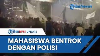 Ricuh Demo 10 Tahun Kepemimpinan Jokowi, Massa Aliansi BEM SI Bentrok dengan Polisi saat Dibubarkan