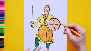 How to draw Nadaprabhu Kempagowda - Founder of Bengaluru, India