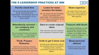 THE 9 LEADERSHIP PRACTICES AT IBM via Ginni Rometty