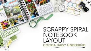 Scrappy Spiral Notebook Process 2024 | DT Cocoa Daisy From The Garden Kit Unboxing
