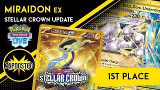 1st Place New Miraidon ex Deck With Mewtwo ex!? - Stellar Crown (Pokemon TCG)