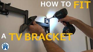 How to fit a TV wall bracket to masonry! TV wall bracket strongest fix. Television bracket install.