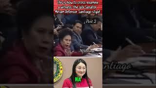 how if the late senator mirriam defensor,is in senate to interrogate mayor Alice Gou,what happened?