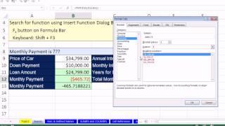 Office 2013 Class #35: Excel Basics 17: Search for Excel Functions: PMT & MEDIAN Functions