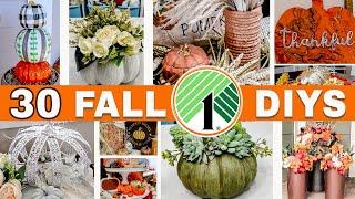 30 FALL DIYS | FALL DOLLAR TREE DIY DECOR | FARMHOUSE DECOR DIY