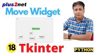 Move widget in Up and down direction on click of buttons by using place layout in Tkinter