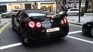 CRAZY Nissan GTR POWERSLIDE (X2) in London!!