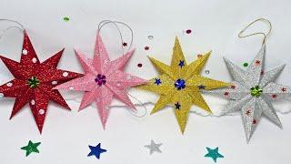 Hermosas estrellas realizadas con cartulina escarchada MANUALIDADES para decorar