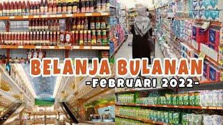 BELANJA BULANAN FEBRUARI 2022 | grocery shopping ibu rumah tangga ~ Ummi Khair