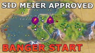 This start was approved by Sid Meier himself (allegedly) - Civ 6 Khmer