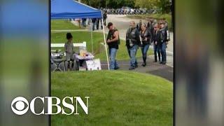 Motorcycle group visits girl's lemonade stand to thank her mom for saving them