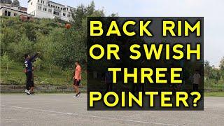 Back Rim Or Swish: Which 3 Pointer Do You Prefer?  #shorts #basketball #basketballshorts