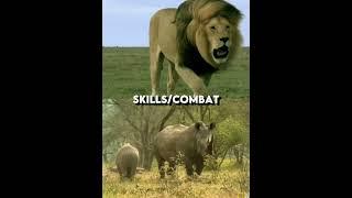 Lion VS Rhino edit#shorts #lions #rhino