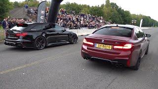 BEST of AUDI vs BMW Drag Racing! 1052HP Audi RS6 C8 vs M5 F90  Competition vs RS3 Widebody vs M3 G81