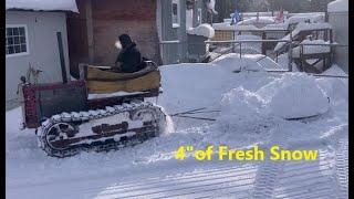 Fresh Snow, We Got to Drag with Tiny Drag, TD 6 International Crawler Jan 28 2025