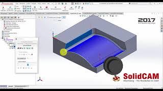 SolidCAM 2017 - 5x Achsausrichtung über einen gemeinsamen Kippwinkel steuern