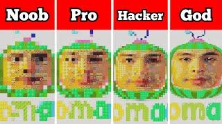 CocoMartin Pixel Art Minecraft | NOOB vs PRO vs HACKER vs GOD