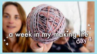 Slow Sunday, Knitting with Mum | Day 4 of 7 Daily Making Vlogs