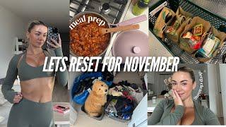 HAVING A NO NONSENSE NOVEMBER | new month reset, fitness goals, deep cleaning, meal prepping