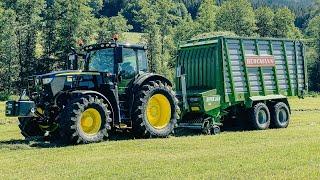 CabView Ladewagensilage 2020 - Let´s Drive John Deere 6175R Black Beauty mit Bergmann Repex 30k