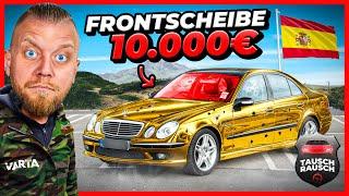 Armored Benz! Windshield as expensive as a small car. Mercedes E500 W211 on a swapping spree!