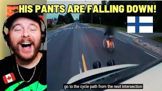 Canadian Reacts to Finnish police chasing a half naked drunk bicyclist