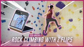 Taking the Samsung Galaxy Z Flip 5...Rock Climbing?