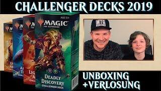 Unboxing Deadly Discovery Challenger Decks 2019 Magic the Gathering deutsch traderonlinevideo MTG