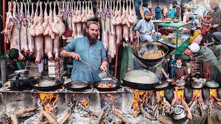 Traditional Afghanistan Breakfast Street food | Liver fry recipe | Shinwari karahi | Dumpukht