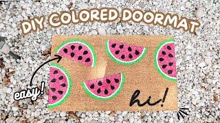 HOW TO MAKE A DOORMAT WITH CRICUT (IN COLOR! ) / DIY Doormat with Cricut Maker - Colored Doormat