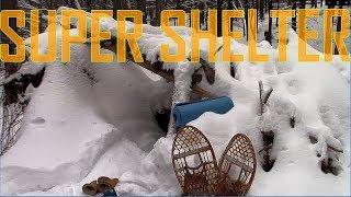 Primitive Super shelter solo overnight part 1