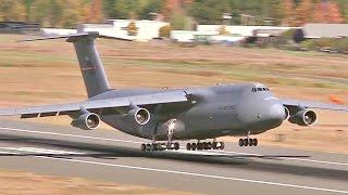 Massive C-5 Cargo Plane Performs "Touch-And-Go" Maneuver