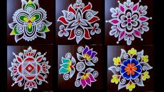 Excellent 6 Beautiful Rangoli designs ️ margazhi madham special simple colour kolam collection  new