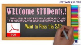 Updated #C_THR81_1911 Exam #SAP Certified Application New #C_THR81_1911 Test Objectives