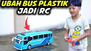 DIMAS MODIFIKASI BUS PLASTIK JADI RC!! TERNYATA BAGUS JUGA..