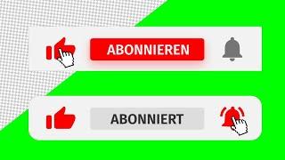 Youtube Abonnieren button im video Green Screen, Alphakanal