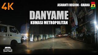 Danyame Night Drive from Santasi Roundabout to Bekwai Roundabout in the Ashanti Region of Ghana 4K