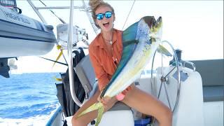 Hunting for Food in Remote Waters while SAILING: MAHI FRENZY ️ | 43