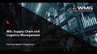 MSc Supply Chain and Logistics Management