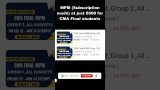 ENGLISH | MPM Subscription mode at just 5999 for CMA Final students
