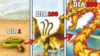 A GHIDORAH EVOLUIU PARA UMA NOVA FORMA DEUS GIGANTE! SOBREVIVI 200 DIAS ARK! ENFRENTAMOS O GODZILLA!