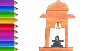 How to draw a temple #easy temple drawing for kids