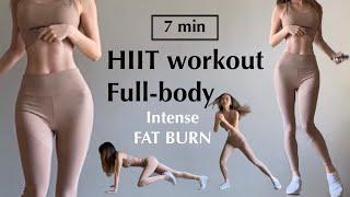 7min full-body HIIT workout  INTENSE | No equipment *No gym? Do this* / OppServe